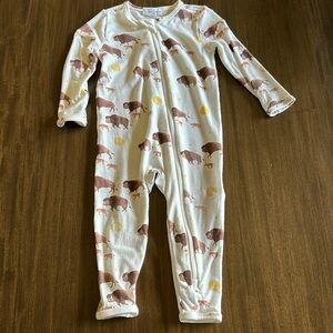 Angel dear zippered bison 🦬 onesie - 6-12mo - EUC